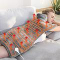 Electric Heating Pad with 6-Level Heat Settings - EU Plug - Grey