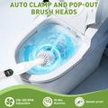 Electric Toilet Brush with LED Display - White