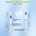 Electric Toilet Brush with LED Display - White