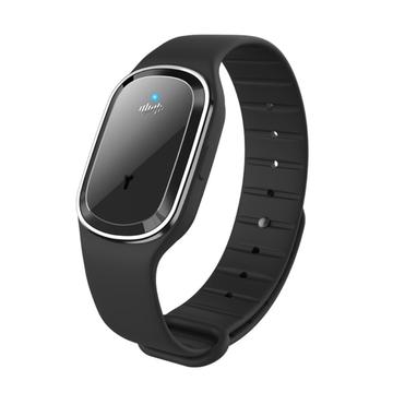 Electronic Ultrasonic Mosquito Repellent Bracelet - Black