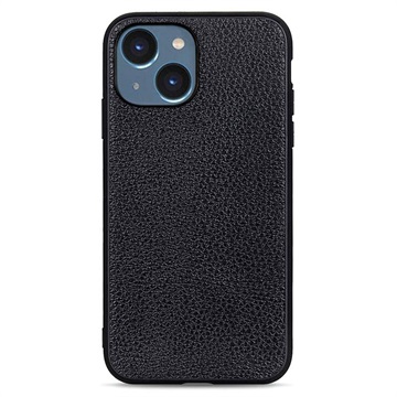 Elegant iPhone 14 Max Leather Case - Black