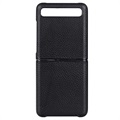 Elegant Samsung Galaxy Z Flip Leather Case - Black