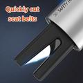 Emergency Escape Tool with Tungsten Steel Window Breaker and Seatbelt Cutter - Silver