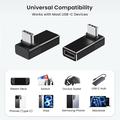 Enkay ENK-AT133 90-Degree USB-C Adapter with 4K Support - 40Gbps/240W - Black