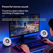 Erazer A500 2.0 RGB Desktop Gaming Speakers - 10W - White