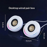 Erazer A500 2.0 RGB Desktop Gaming Speakers - 10W - White