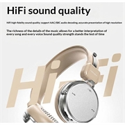 Erazer R1 Retro Wireless Headphones with ENC - Beige
