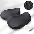 Ergonomic Mesh Car Seat Cushion with Memory Foam - Black