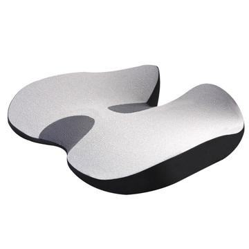 Ergonomic Mesh Car Seat Cushion with Memory Foam - Grey