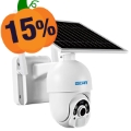 Escam QF250 Solar-Powered Surveilance Camera - 1080p, WiFi - White