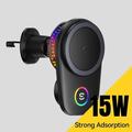Essager 15W Air Vent Magnetic Wireless Charger/Car Holder with Cooling Fan - MagSafe Compatible - Black