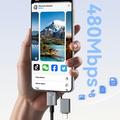 Essager 4-in-1 Fast Charging Cable 240W - USB-A/USB-C to USB-C/Lightning - 0.25m - Grey