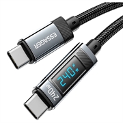 Essager ES-X47 240W USB-C Cable with Digital Display - 2m - Black