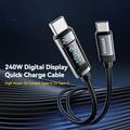 Essager ES-X47 240W USB-C Cable with Digital Display - 1m - Black