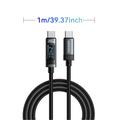 Essager ES-X47 240W USB-C Cable with Digital Display - 1m - Black