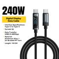 Essager ES-X47 240W USB-C Cable with Digital Display - 1m - Black