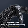 Essager ES-X47 240W USB-C Cable with Digital Display - 2m - Black