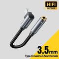 Essager L-Shape USB-C to 3.5mm Audio Adapter - 12cm - Grey