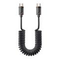 Essager Spring USB-C Cable with PD Fast Charging - 1.8m/60W - Black