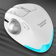 F-33 Wireless Trackball Mouse - 5 DPI Levels - White