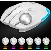 F-33 Wireless Trackball Mouse - 5 DPI Levels - White