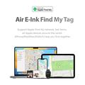 F10 Mini Bluetooth Tracker with 1.54" E-Ink Display - White
