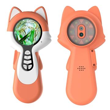 F10 Mini Handheld Digital Microscope for Kids - Orange