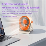 F16 Mini Desktop Fan for Office and Home - Orange