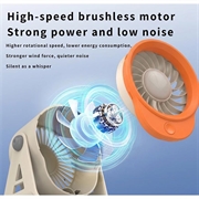 F16 Mini Desktop Fan for Office and Home - Orange