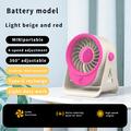 F16 Mini Desktop Fan for Office and Home - Hot Pink