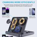 F16S 3-in-1 Foldable Wireless Charging Station for Samsung Galaxy Devices - 15W - Black