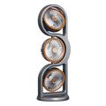 F17 3-Head Desktop Fan with 360 Rotation, LED Light - Grey