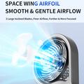 F17 3-Head Desktop Fan with 360 Rotation, LED Light - Grey