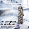 F17 3-Head Desktop Fan with 360 Rotation, LED Light - Grey
