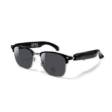 F20 Smart AI Glasses with Translation, Bluetooth Music/Calls - UV Protection - Black