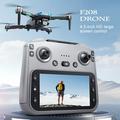 F208 Foldable Professional Drone V.2.0 with 4.5" Screen Remote - Brushless, GPS - Black