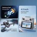F208 Foldable Professional Drone V.2.0 with 4.5" Screen Remote - Brushless, GPS - Black