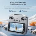 F208 Foldable Professional Drone V.2.0 with 4.5" Screen Remote - Brushless, GPS - Black