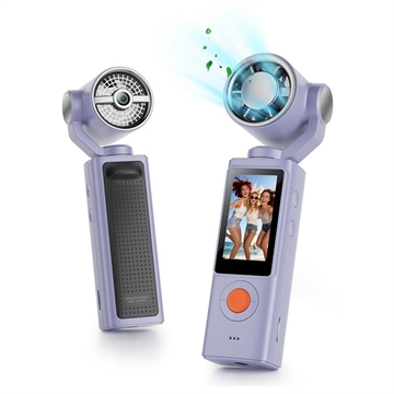 F21 2-in-1 Handheld Camera with Air Cooler Fan - Purple
