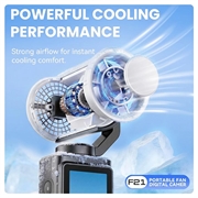 F21 2-in-1 Handheld Camera with Air Cooler Fan - White