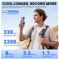 F21 2-in-1 Handheld Camera with Air Cooler Fan - Orange