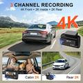 F310 3-Channel Dash Cam - 4K Front, 2K Cabin, 2K Rear - Black