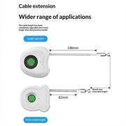 F338 Smart Fingerprint Padlock with 20 Fingerprints, Electronic Key - White
