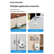 F338 Smart Fingerprint Padlock with 20 Fingerprints, Electronic Key - White