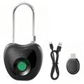 F338 Smart Fingerprint Padlock with 20 Fingerprints, Electronic Key