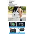F338 Smart Fingerprint Padlock with 20 Fingerprints, Electronic Key - Black