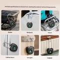 F338 Smart Fingerprint Padlock with 20 Fingerprints, Electronic Key - Black