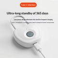 F338 Smart Fingerprint Padlock with 20 Fingerprints, Electronic Key - White
