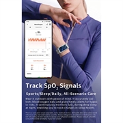 F360 Smart Band - Heart Rate, HRV, SpO2, Sleep Tracking, 44 Sport Modes - Silicone Strap - Blue