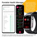 F520 Advanced Smart Watch with Air Pump Blood Pressure Monitoring - Black